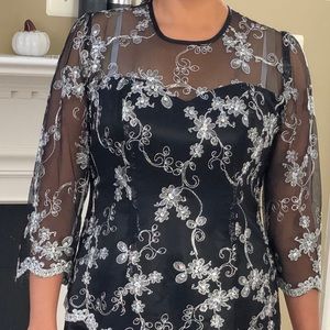 Black and silver dress